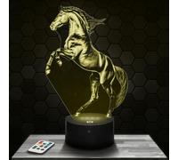 Lámpara de noche Caballo de pie, decoración de colección animal, equitación, idea de regalo para hombre y mujer, objeto caballo pie luz nocturna para adultos decoración de dormitorio Ideal como TOP