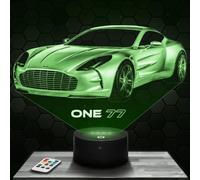 Lámpara de noche Coche Modelo Aston M One 77 decoración superdeportivo tuning. Idea de regalo para hombre, objeto Coche Modelo Aston M One 77, decoración de Cuarto.Regalo Navidad