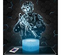 Lámpara de noche COD MW2 Simon Ghost Riley decoración habitación niño Gaming Gamer Videojuegos Idea regalo COD MW2 idea regalo luz nocturna decoración oficina. Idea regalo original TOP