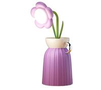 Lámpara de noche con diseño de flores de ABS, decoración floral de tamaño mediano con velocidades de atenuación sin fin, lámpara decorativa de escritorio para dormitorio, configuración