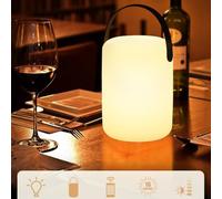 Lámpara de Noche de Madera, Recargable por USB, inalámbrica, RGB, portátil, con Control Remoto, 16 Colores y 6 Modos de iluminación, Regulable para Dormitorio.