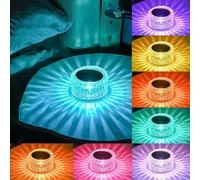 Lámpara de Noche de Madera RGB táctil Regulable con Control Remoto, luz Nocturna a Pilas Morne Ron Creativity Crystal RGB Que Cambia de Color con 16 Colores de Noche para