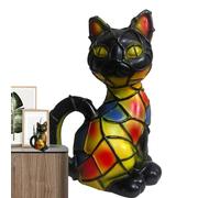 Lámpara de noche de resina con figuras de animales - Pequeña luz decorativa LED de estilo artesanal, accesorio creativo para mesas de café, iluminación suave para dormitorio, salón, oficina Asi