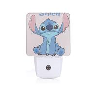 Lámpara de noche de Stitch con diseño de dibujos animados de anime, enchufable a la pared, ideal para dormitorio, baño, pasillo o cocina. Sensor