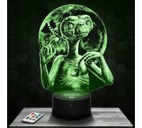 Lámpara de noche ET el Extraterrestre decoración habitación niño niña Lámpara 3D Películas Series ET el Extraterrestre Idea de regalo decoración luz nocturna escritorio original para navidad