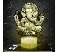 Lámpara de noche Ganesh Dios decoración colección Hinduismo Dios Religión Idea regalo hombre mujer objeto Ganesh Dios luz nocturna adulto decoración habitación. Idea regalo hombre mujer original