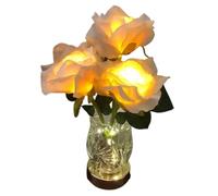 Lámpara de noche genérica, luminosidad, ajustable para un ambiente romántico, decoración de mesa con flores artificiales luminosas, para dormitorio, sala de estar, cocina, enfermería, cumpleaños y