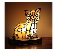 Lámpara de noche lámpara de mesa lámpara de noche para sala de estar lámpara de escritorio de gato manchado de gato pequeño gato creativo europeo para sala de estar dormitorio amantes de mascotas de