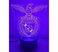 Lámpara de Noche LED 3D del Benfica Club, lámpara de Ahorro de energía, Obra de Arte acrílica, Control Remoto táctil, Base Negra, luz de Noche para bebés, 3D-qudkdhs-Lamps-1093