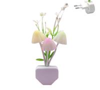 Lámpara de noche LED con forma de hongo | Lámpara de seta LED enchufable | Luz nocturna que cambia de color para adultos y niños, decoración de habitación de guardería, encendido/apagado automático