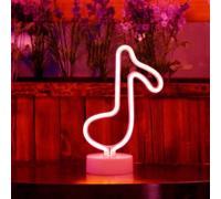 Lámpara de noche LED con letrero de neón - Luz de neón alimentada por USB para decoración de pared de dormitorio, diseño de murciélago rojo