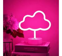 Lámpara de noche LED con letrero de neón - Luz de neón alimentada por USB para decoración de pared de dormitorio, diseño de murciélago rojo