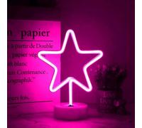 Lámpara de noche LED con letrero de neón - Luz de neón alimentada por USB para decoración de pared de dormitorio, diseño de murciélago rojo