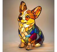 Lámpara de noche LED para perro, serie de perros de resina, luz nocturna artística, linda decoración del hogar con temática de perros, regalo divertido para el amor de los perros