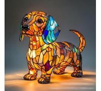 Lámpara de noche LED para perro, serie de perros de resina, luz nocturna artística, linda decoración del hogar, regalo divertido para el amor de los perros