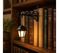 Lámpara de noche LED vintage para rincón de lectura, iluminación decorativa para estantería con linterna de biblioteca, lámpara colgante en miniatura para amantes de los libros, estudio, bibliot 4pcs
