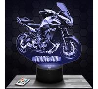 Lámpara de noche Moto Tracer Y decoración Motociclista. Idea regalo hombre objeto Moto Tracer Y lámpara de noche adulto decoración Cuarto. Idea regalo Navidad hombre original.