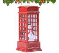 Lámpara de noche para cabina telefónica, ABS 5,1 x 5,1 x 12 cm, Lonđon aturdhone Stand lámpara LED con Papá Noel | Teléfono Londres Boöth LED lámpara | lámparas decorativas de mesa para dormitorio