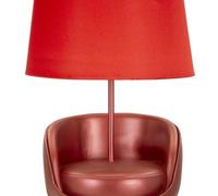 Mauro Ferretti Lámpara de mesa sillón de resina roja ø 26x43 cm