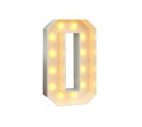 Lámpara De Número Grande Y Cálida, Marquesina Iluminada De 0 A 9 Dígitos For Decoración Del Hogar, Fiestas De Cumpleaños, Bares, Bodas Y Festivales(Number 0,120cm/4ft)