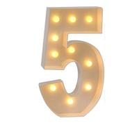 Lámpara De Número Grande Y Cálida, Marquesina Iluminada De 0 A 9 Dígitos For Decoración Del Hogar, Fiestas De Cumpleaños, Bares, Bodas Y Festivales(Number 5,120cm/4ft)