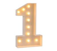 Lámpara De Número Grande Y Cálida, Marquesina Iluminada De 0 A 9 Dígitos For Decoración Del Hogar, Fiestas De Cumpleaños, Bares, Bodas Y Festivales(Number 1,120cm/4ft)