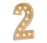 Lámpara De Número Grande Y Cálida, Marquesina Iluminada De 0 A 9 Dígitos For Decoración Del Hogar, Fiestas De Cumpleaños, Bares, Bodas Y Festivales(Number 2,100cm/3.3ft)