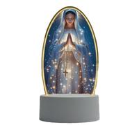 Lámpara de oración virgen Guadalupe Virgencita de Guadalupe LED devocional para altar del hogar, dormitorio o espacio de oración, decoración religiosa respetuosa para fieles católicos (azul)