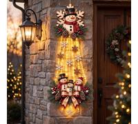 Lámpara de pared acrílica 2D con diseño de ángel, luz de Navidad | Decoración navideña para interiores con luces LED, decoración colgante con estrellas en cascada para decoración del hogar y