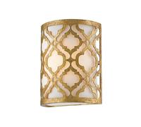 Lámpara De Pared Arabesque Con Hoja De Oro Y Lino ALADYN Para La Sala De Estar