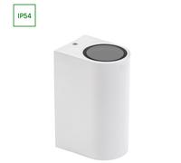 Lámpara de Pared Blanco Exterior Parete GU10 X2 230V IP54 150 x 73 X 95MM
