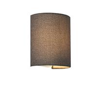 lux.pro Lámpara de Pared 20 x 17,5 x 13 cm Diseño Moderno Aplique de Pared Luz bidireccional Tela Gris