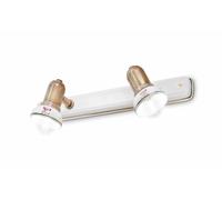 Lámpara de Pared Cerámica Blanco Latón B: 41 CM Orientable 2x E14 Lámpara, Foco