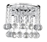 Lámpara De Pared Clásica Brillante En Cromo Con Cristales 2x G9 Iluminación