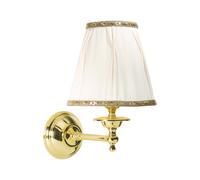 Lámpara De Pared Clásica De Tela De Latón Para Dormitorio H: 26 Cm Pequeña E14