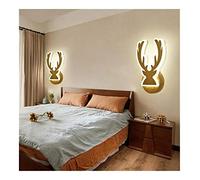 Lámpara de Pared con Cabeza de Ciervo, 36 LED, 18 W, luz cálida, Moderna, Minimalista, Creativa, para Estudio, Pasillo, Dormitorio, mesita de Noche, para iluminación Interior del hogar, 1 Unidad.