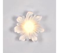 Lámpara de pared con calcomanía de pared blanca de granja de resina china, lámpara de pared de pasillo, lámpara de pared de acrílico medieval para interiores, lámpara de pared decorativa moderna con i