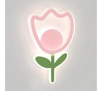 Lámpara de Pared con Flores, lámpara de Noche, Mini Aplique de Metal con Pantalla acrílica, lámparas de Pared LED Modernas de 15 W, iluminación Decorativa para habitación de Princesas.