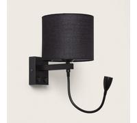 Lámpara de Pared con Luz de Lectura 2.5W Metal Black-Kianga