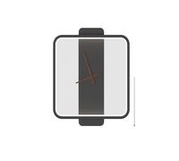 Lámpara de pared con reloj for sala estar, dormitorio, decoración del hogar, aplique fondo, luminaria iluminación, luces nocturnas modernas Led para arte de pared(Warm light,Black-B)