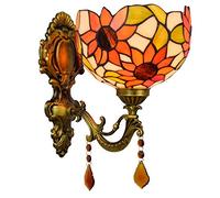 Lámpara de Pared Creativa británica de 8 Pulgadas, Faros de Espejo de baño, lámpara de Pared para cabecera de Cristal para jardín, Linterna Solar para Pasillo