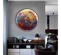 Lámpara de Pared Creativa Led Tierra Mural luz de Pared Interior Led Luna Aplique de Pared para Dormitorio Sala de Estar cafetería Pasillo Negro 3000-6000K