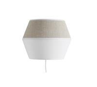 Lámpara de pared de algodón blanco y lino natural CONIE