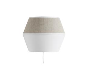 Lámpara de pared de algodón blanco y lino natural CONIE