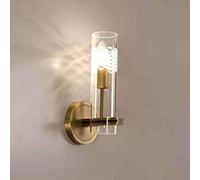 Lámpara de Pared de Cobre Creativa, Estilo posmoderno, Minimalista, de Cristal, con Casquillo E14, para Dormitorio, mesita de Noche, Sala de Estar, Pasillo, Aplique de Pared, un so