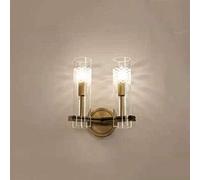 Lámpara de Pared de Cobre Creativa, Estilo posmoderno, Minimalista, de Cristal, con Casquillo E14, para Dormitorio, mesita de Noche, Sala de Estar, Pasillo, Aplique de Pared, un so