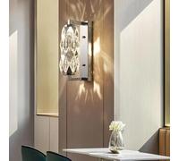 Lámpara de pared de cristal de lujo, estilo posmoderno, ideal para decorar el fondo del televisor en el dormitorio, junto a la cama, en el pasillo o en la escalera. Iluminación interior moderna.