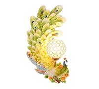 Lámpara de pared de cristal para interiores con diseño de pavo real, E27, moderna, creativa y colorida, con pantalla de cristal en forma de bola, lámpara decorativa para dormitorio, sala de estar y p