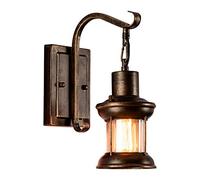 Lámpara de pared de cristal vintage Retro Metal Black Painting for Restaurant Home Bar Dormitorio Corredor (sin bombilla)