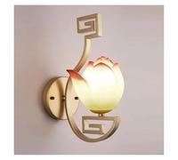 Lámpara de Pared de Estilo Chino con diseño de Loto, Original, para Sala de Estar, Dormitorio, salón de té, Pasillo, luz Decorativa, contemporánea.